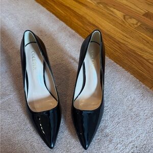 Black Patent Stiletto Pump Heels